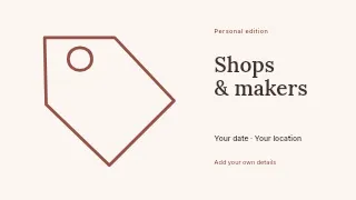 Shops & makers presentation cover template · Horizontal photo dialogue