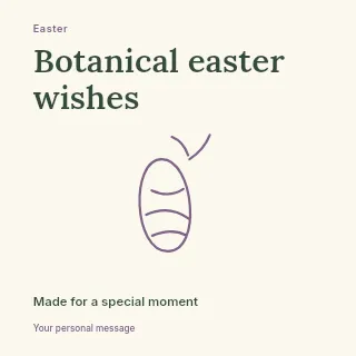 Botanical Easter wishes social media post template · Fine-line cover