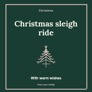 Christmas sleigh ride social media post template · Framed editorial