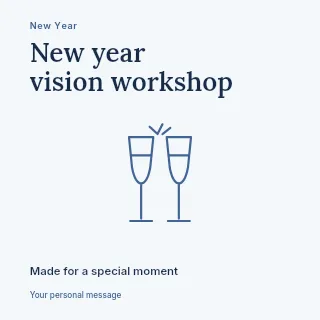 New Year vision workshop social media post template · Fine-line cover