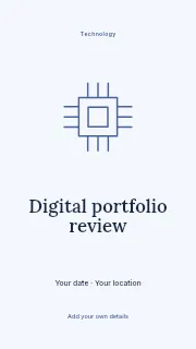 Digital portfolio review instagram story template · Illustrated folio