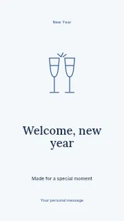 New Year fresh chapter instagram story template · Illustrated folio