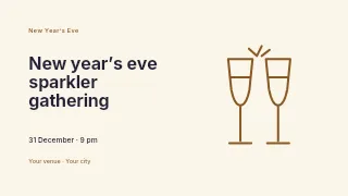 New Year’s Eve sparkler gathering youtube thumbnail template · Horizontal photo dialogue