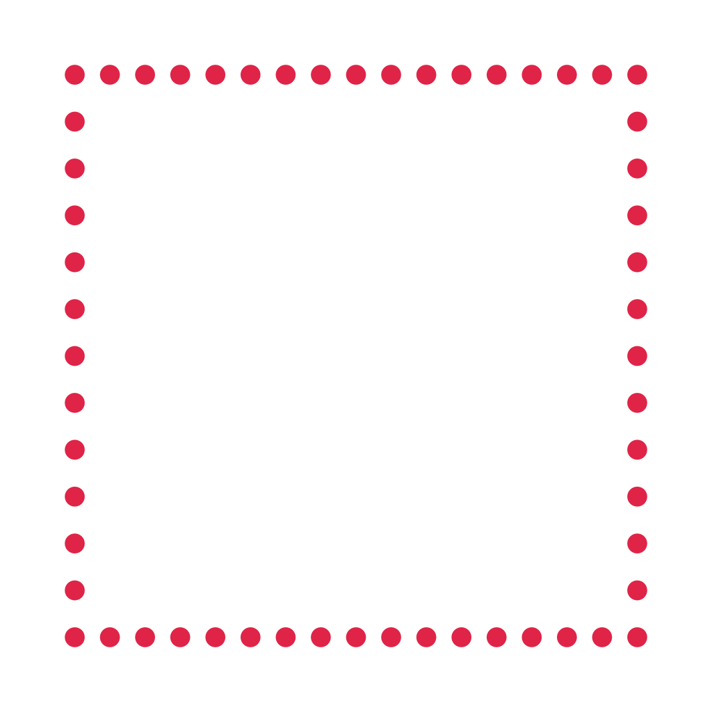 Square beaded frame.