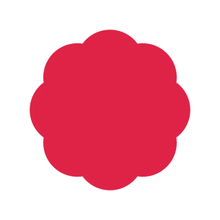8 petal solid flower.