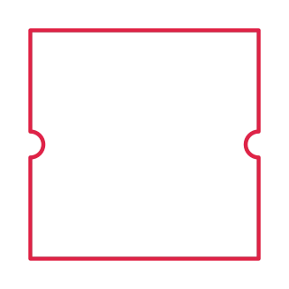 Square ticket frame.