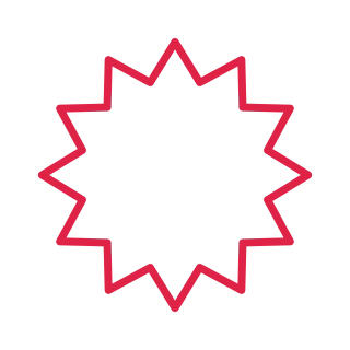 12 point seal star outline.