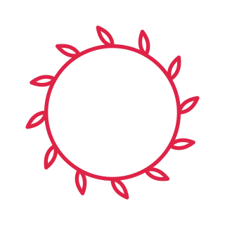 12 leaf counterclockwise wreath.