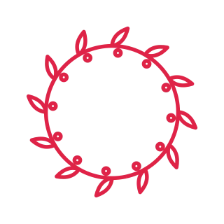 12 leaf berry wreath.