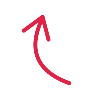 A curved arrow points up with open space around its edges.