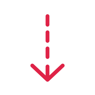 A dashed arrow points down with open space around its edges.