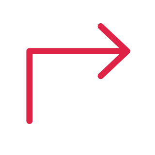 A elbow arrow points right with open space around its edges.