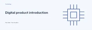 Digital product introduction banner template · Horizontal photo dialogue