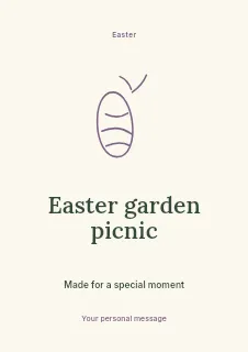 Easter garden picnic flyer template · Illustrated folio