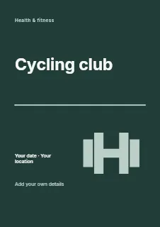 Spring Cycling Club flyer template · Typography & ornament
