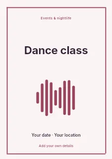 Spring Dance Class flyer template · Framed editorial