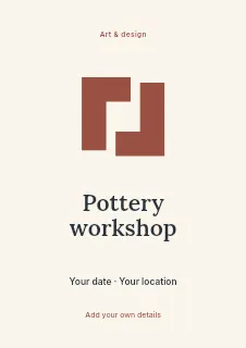 Spring Pottery Workshop flyer template · Illustrated folio