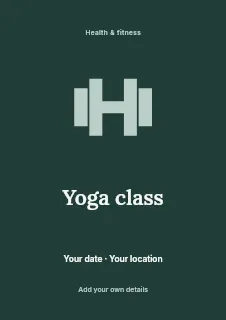 Spring Yoga Class flyer template · Illustrated folio
