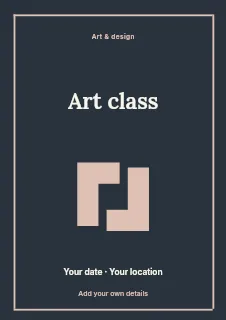 Winter Art Class flyer template · Framed editorial