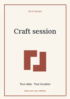 Winter Craft Session flyer template · Framed editorial