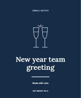 New Year team greeting label template · Artisan label