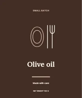 Olive Oil label template · Artisan label