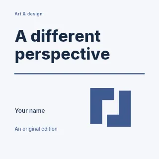A Different Perspective podcast cover template · Typography & ornament
