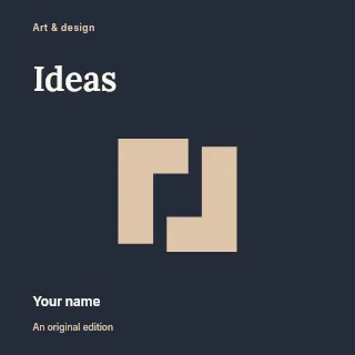 Small talk, big ideas podcast cover template · Fine-line cover