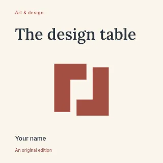 The Design Table podcast cover template · Fine-line cover