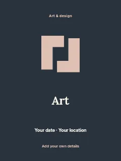 Open Studio poster template · Illustrated folio