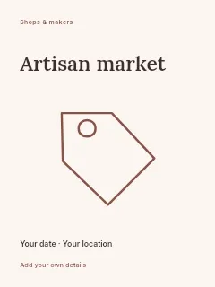 Spring Artisan Market poster template · Fine-line cover