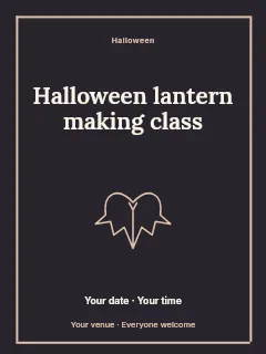 Halloween lantern making class poster template · Framed editorial