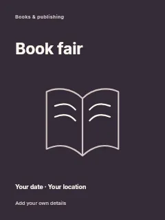 Summer Book Fair poster template · Fine-line cover