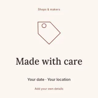 Made with Care social media post template · Illustrated folio