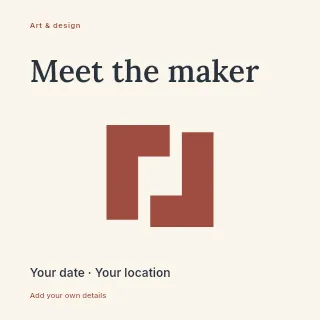 Meet the Maker social media post template · Fine-line cover