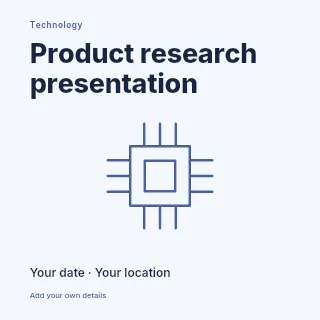Product research presentation social media post template · Fine-line cover