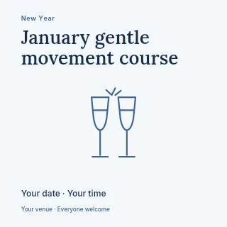January gentle movement course social media post template · Fine-line cover