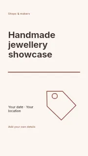 Handmade jewellery showcase instagram story template · Typography & ornament