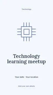 Technology learning meetup instagram story template · Illustrated folio