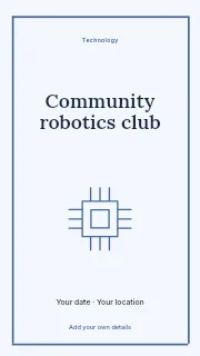 Community robotics club instagram story template · Framed editorial