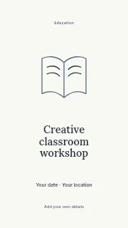Creative classroom workshop instagram story template · Illustrated folio