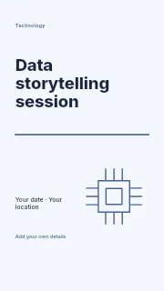 Data storytelling session instagram story template · Typography & ornament