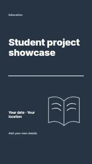 Student project showcase instagram story template · Typography & ornament