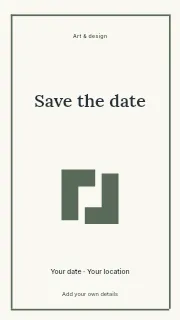 Save the Date instagram story template · Framed editorial