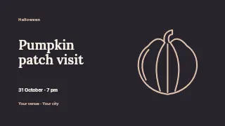Pumpkin patch visit youtube thumbnail template · Horizontal photo dialogue