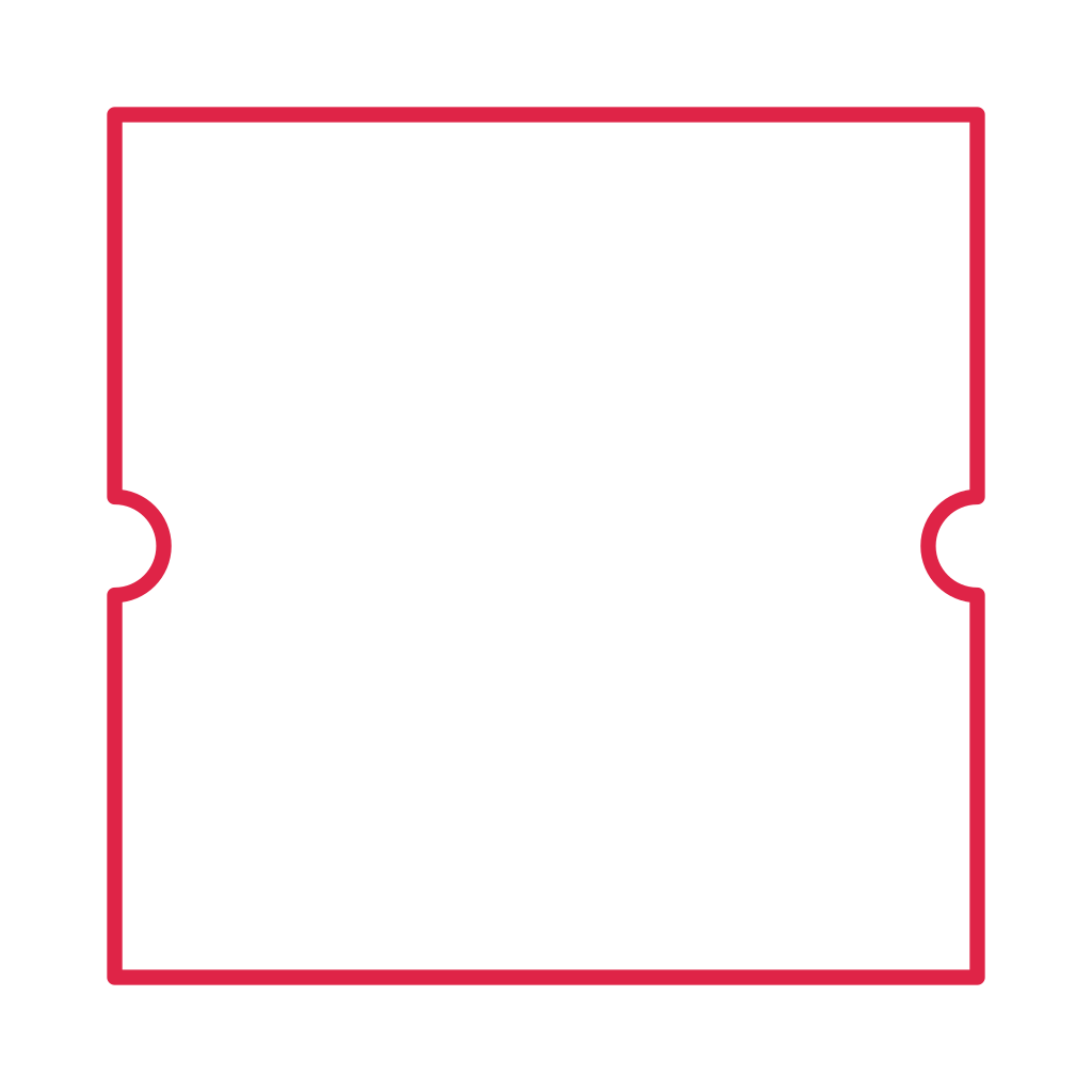 Square ticket frame.