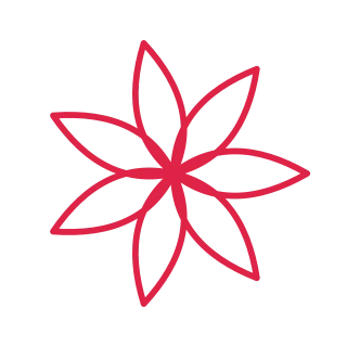 7 petal rosette flower.