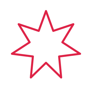 7 point classic star outline.