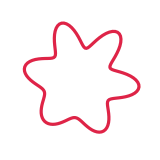 An organic ripple form has 6 broad lobes and a smoothly varying outline.
