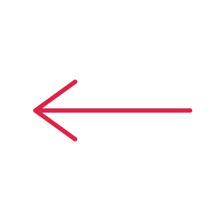 A slender arrow points left with open space around its edges.